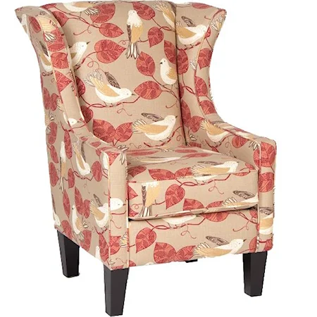 Wing Chair with Tapered Legs